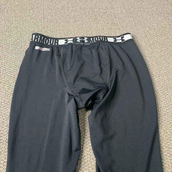Under Armour Mens Leggings Large Black Compression Training Base Layer HeatGear - Picture 4 of 10